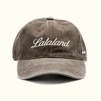 Brown Washed Cursive Dad Hat